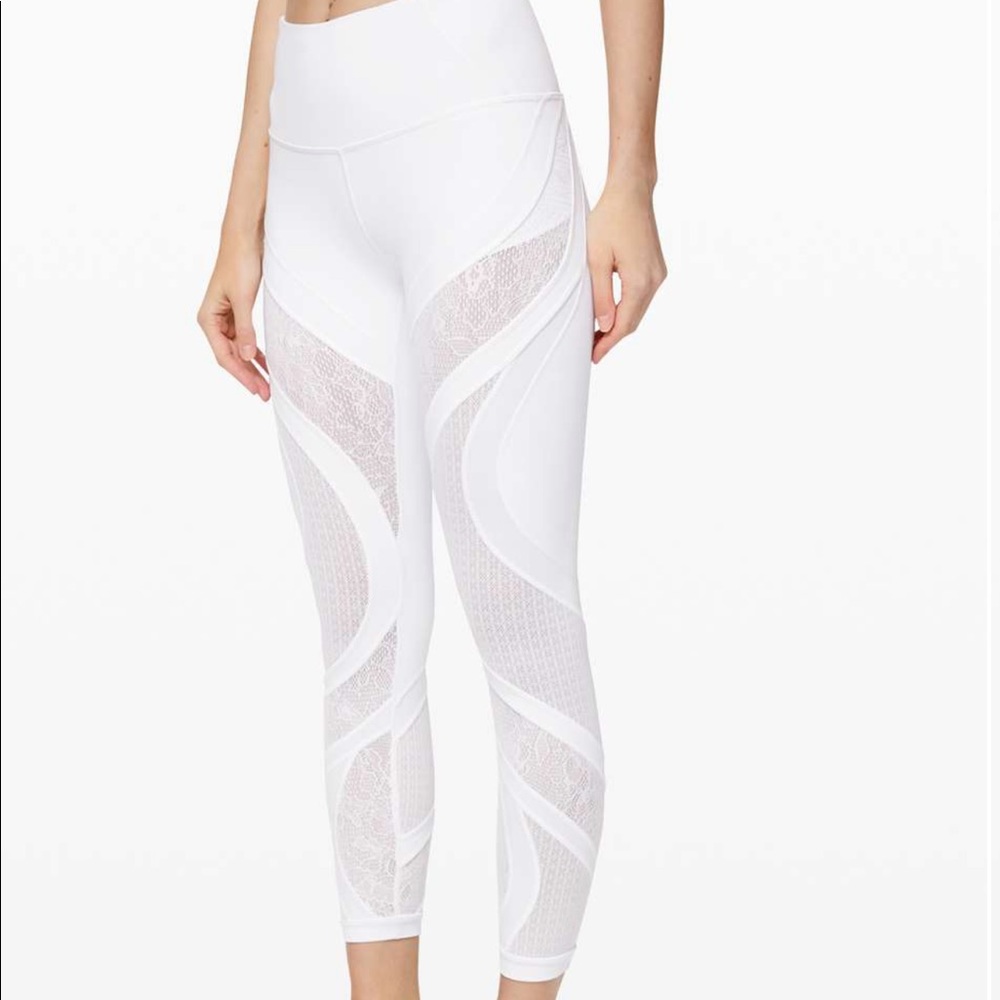Wonder under high rise white - lace leggings